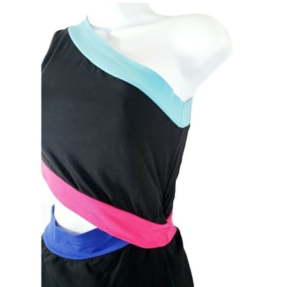 Multi Colored Asymmetrical Dress - Picture 3 of 4
